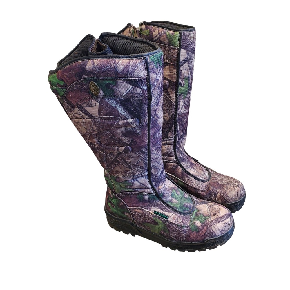 SHE Outdoor Womens Waterproof Camo Hunting Boots Purple Green Size 8M 52030153